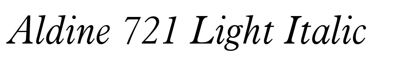 Aldine 721 Light Italic